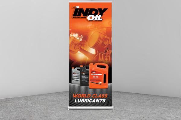 Indy Oil Pull Up Banner